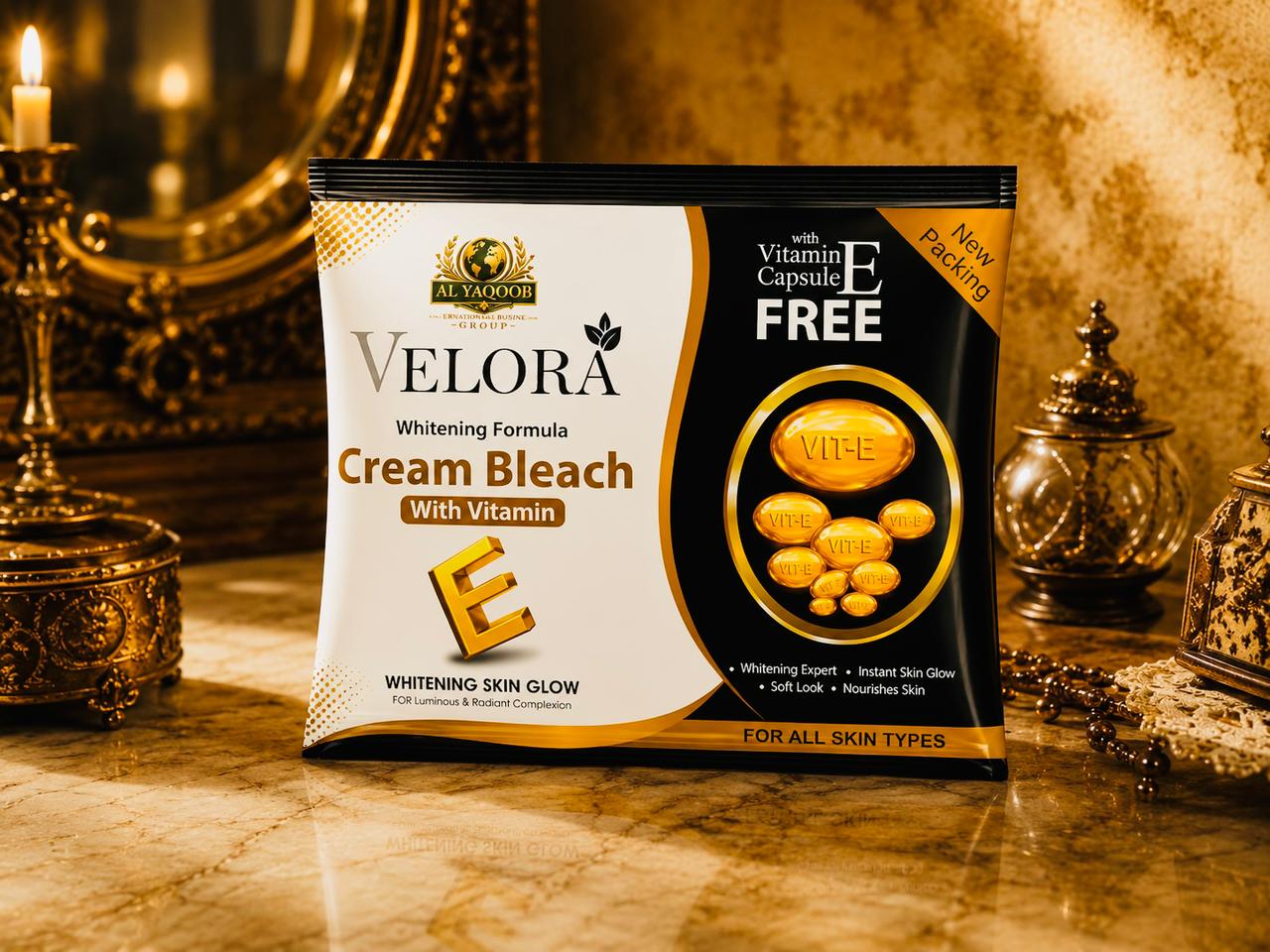 Velora Whitening Formula Cream Bleach with Vitamin E