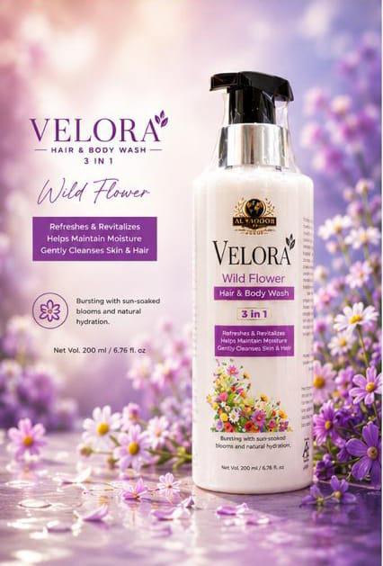 Velora Wild Flower Hair & Body Wash 3 in 1